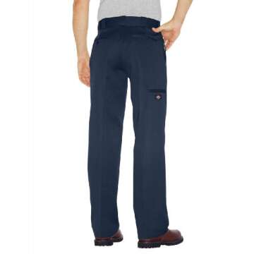 Dickies Men's Loose Fit Double Knee Twill Work Utility Pants | Dark Navy | 38W x 30L