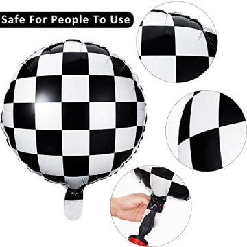 Checkerboard Foil Balloons 18" for Racing Party Decoration