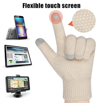 3-Piece Winter Beanie, Scarf & Gloves Set for Women