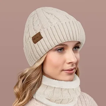 3-Piece Winter Beanie, Scarf & Gloves Set for Women