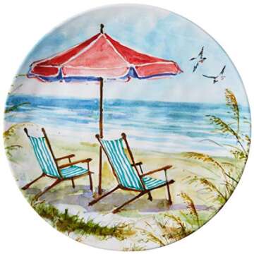 Vibrant Ocean View Dinnerware Set - Durable & Stylish