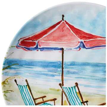 Vibrant Ocean View Dinnerware Set - Durable & Stylish