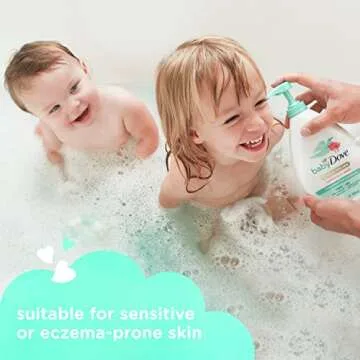 Baby Dove Sensitive Skin Care Baby Wash Fragrance Free Moisture For Baby Bath Time Fragrance Free and Hypoallergenic, Washes Away Bacteria 34 oz (Pack of 1)