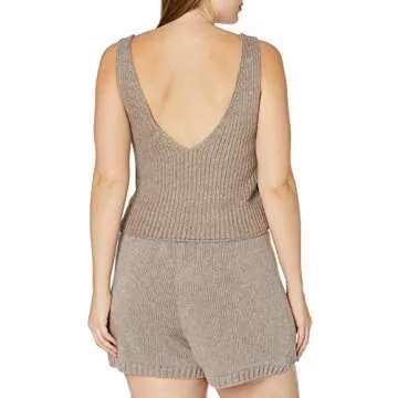 Shop Stylish Sylvie Double V-Neck Cropped Tank Top