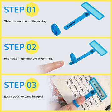 2 Pack Guided Reading Strips, Dyslexia Tools for Kids, Colorful Text Overlays for Early Readers, ADHD Finger Trackers Highlight