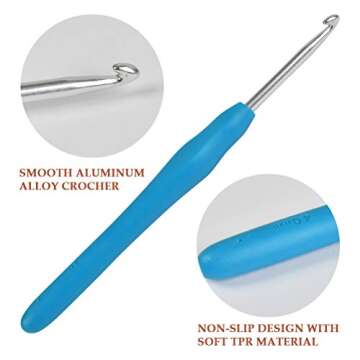 ATPWONZ 53 Crochet Hooks - Comfort Grip Knitting Set