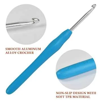 ATPWONZ 53 Crochet Hooks - Comfort Grip Knitting Set