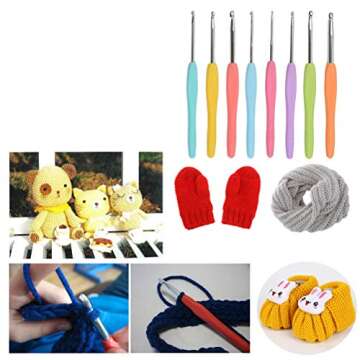 ATPWONZ 53 Crochet Hooks - Comfort Grip Knitting Set