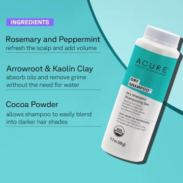 Acure Dry Shampoo - Vegan Powder for Brunette Hair
