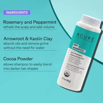 Acure Dry Shampoo - Vegan Powder for Brunette Hair