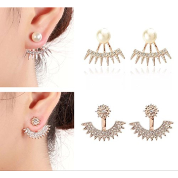 9 Pairs Stylish Hollow Lotus Flower Earrings Set