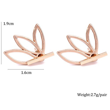 9 Pairs Stylish Hollow Lotus Flower Earrings Set