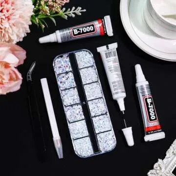 Towenm Rhinestones Kit with B7000 Glue for Crafts and DIY