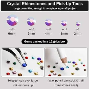 Towenm Rhinestones Kit with B7000 Glue for Crafts and DIY