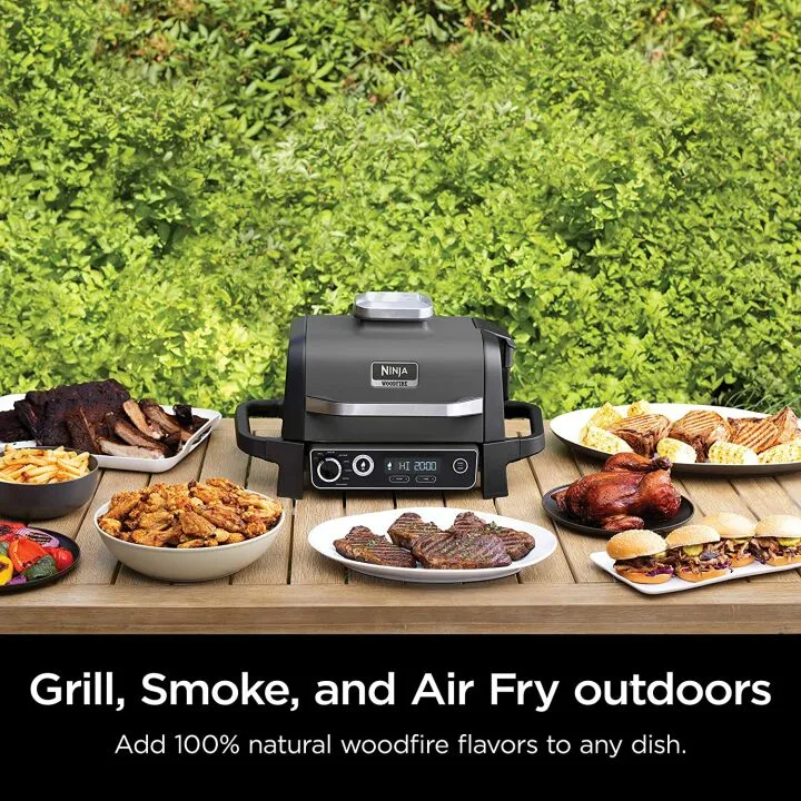 Ninja 7-in-1 Woodfire Grill & Smoker for Perfect BBQ