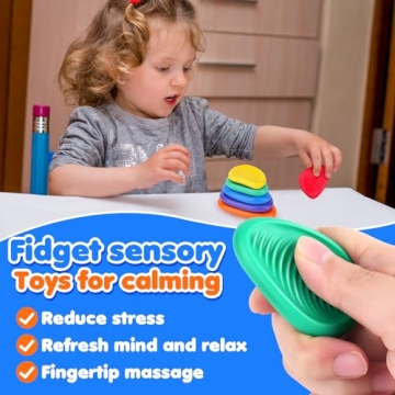 Sensory Fidget Toys Stones for Kids Calm Anxiety Relief