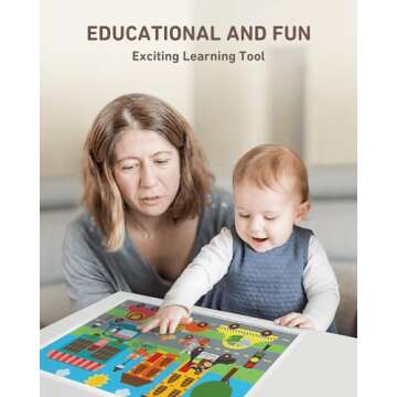 Disposable Stick-on Placemats 40 Pack for Baby & Kids, Toddler Placemats in Reusable Pouch 12" x 18" (Multicolor Animals Driving Cars)