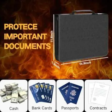 Winsing Fireproof Accordion File Organizer with 26 Pockets