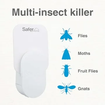 Safer Home SH502 Indoor Plug-In Fly Trap for Flies, Fruit Flies, Moths, Gnats, and Other Flying Insects – 400 Sq Ft of Protection