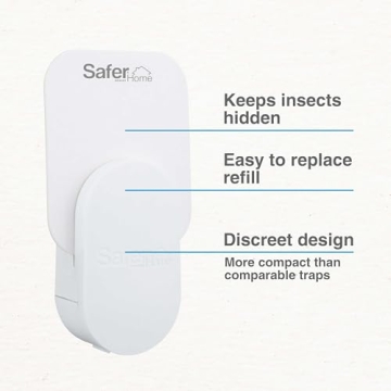 Safer Home SH502 Indoor Plug-In Fly Trap for Flies, Fruit Flies, Moths, Gnats, and Other Flying Insects – 400 Sq Ft of Protection