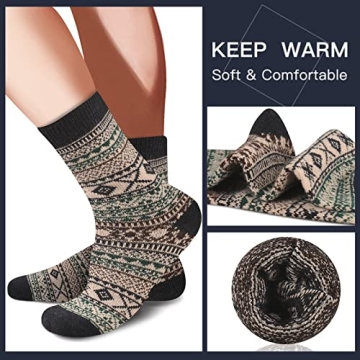 Warm Wool Socks - Heatuff Thermal Crew for Men