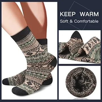 Warm Wool Socks - Heatuff Thermal Crew for Men