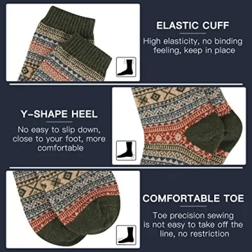 Warm Wool Socks - Heatuff Thermal Crew for Men
