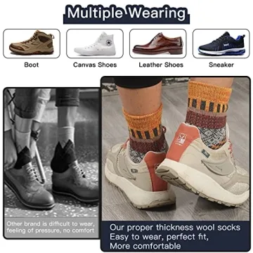 Warm Wool Socks - Heatuff Thermal Crew for Men