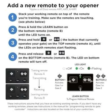 Ghost Controls 3-Button Remote - Secure Gate Access Made Easy