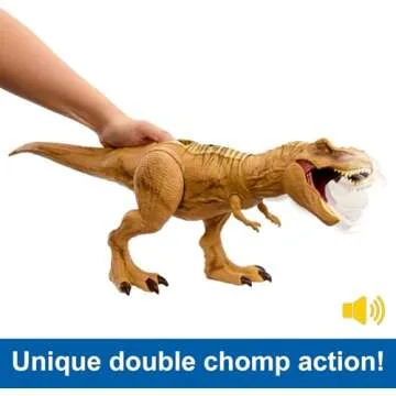 Mattel Jurassic World Track 'n Attack Dinosaur Action Figure, Tyrannosaurus Rex Toy with Lights, Sound, Motion & Accessories, Plus Downloadable App & AR