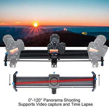 GVM Motorized Camera Slider with Panoramic & Time-Lapse Shooting