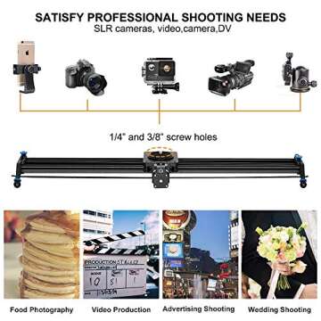 GVM Motorized Camera Slider with Panoramic & Time-Lapse Shooting