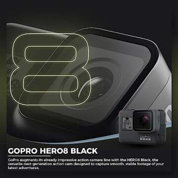 GoPro HERO8 Black Digital Action Camera - Waterproof, Touch Screen, 4K UHD Video, 12MP Photos, Live ...