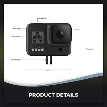 GoPro HERO8 Black Digital Action Camera - Waterproof, Touch Screen, 4K UHD Video, 12MP Photos, Live Streaming, Stabilization - 128GB Card - with 50 Piece Accessory Kit - All You Need Bundle