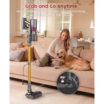 Cordless Vacuum Cleaner with 48KPA Suction Power