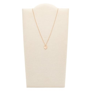 Fossil Women's Curved Chain Necklace in Rose Gold
