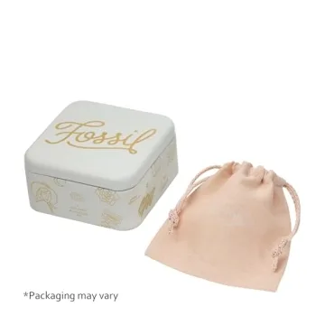 Fossil Women's Curved Chain Necklace in Rose Gold