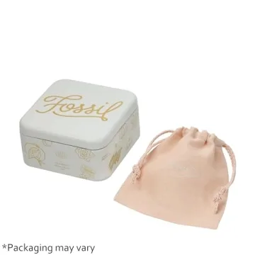 Fossil Women's Curved Chain Necklace in Rose Gold