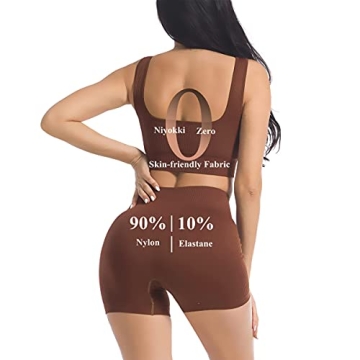 Seamless Yoga Ribbed Workout Sets Women Summer Sports Bra Shorts