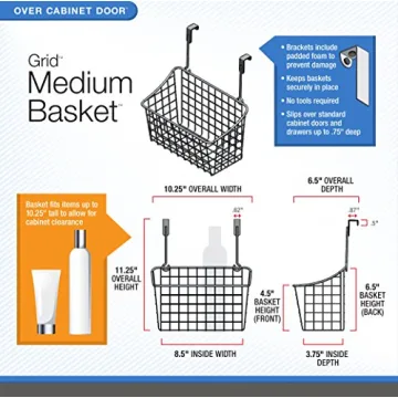 Spectrum Over-the-Cabinet Basket for Efficient Organization