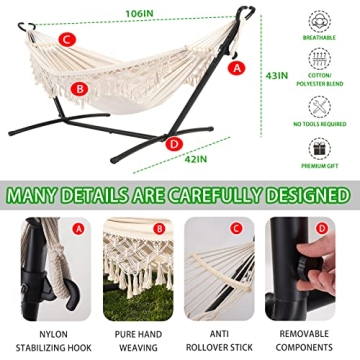 SXSEAGLE Double Hammock with Upgraded Phone Holder