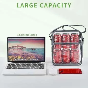 Stylish MAY TREE Clear Messenger Bag for Events and Daily Use