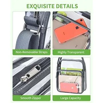 Stylish MAY TREE Clear Messenger Bag for Events and Daily Use