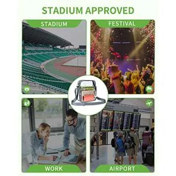 Stylish MAY TREE Clear Messenger Bag for Events and Daily Use