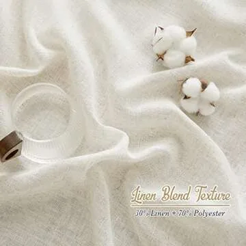 NICETOWN Linen Burlap Curtains for Light Filtering