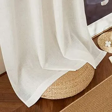 NICETOWN Linen Burlap Curtains for Light Filtering