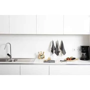 SMYRNA TURKISH COTTON Vintage Series Kitchen Dish Towels Pack of 2, Machine Washable Wash Cloths, Ultra Soft, Absorbent, Prewashed and Quick Dry Turkish Dish Towels, 15x26 Inch (Black)