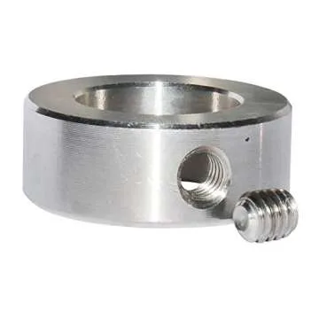 KZNANZN 2Pcs Shaft Collar Set Screw 1.5 inch Bore 2.25 inch Out Diameter Silvery 304 Stainless Steel