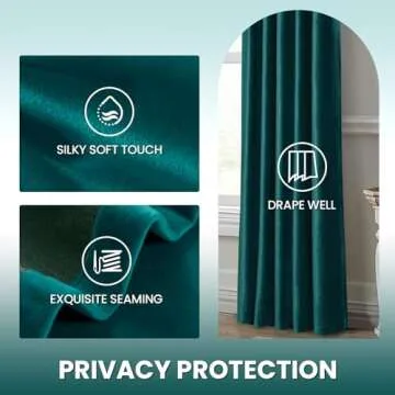 Dreaming Casa Teal Green Velvet Curtains for Your Home