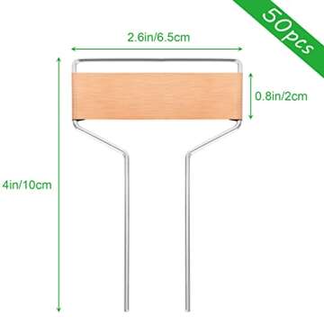 50 PCS Waterproof Copper Plant Labels - Reusable Metal Markers for Garden